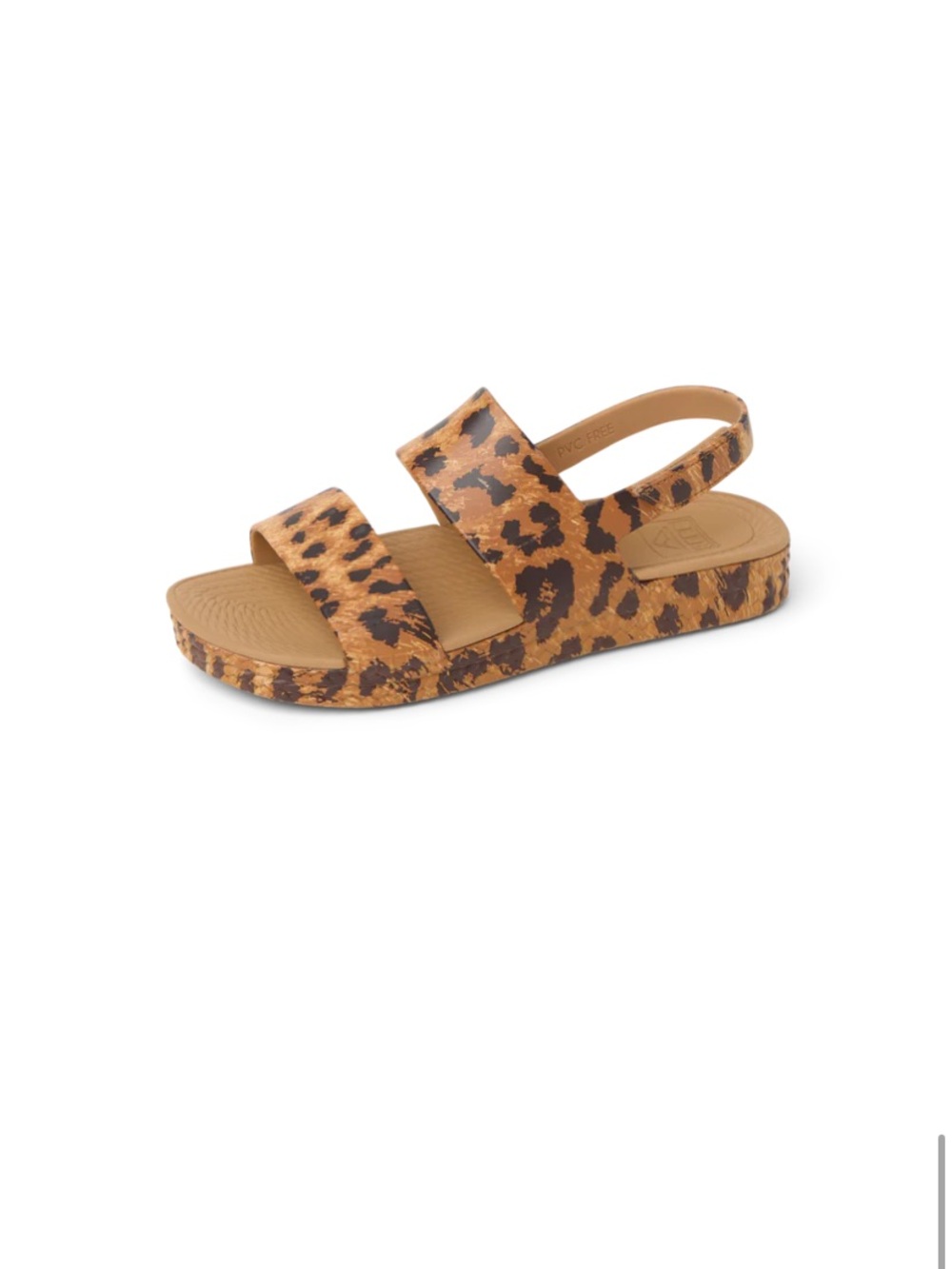Reef Leopard Print Two-Strap Sandal - Brown, tan, black. Women’s size 7